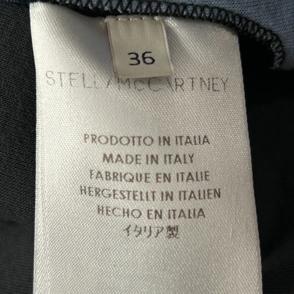 Stella McCartney Two Tone Scuba Bomber Jacket Navy Black Women 36/US 0 - Picture 10 of 11